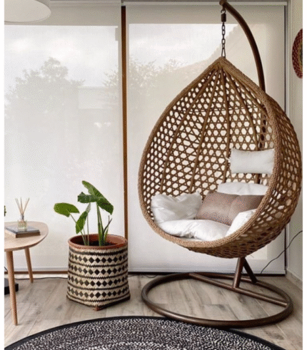 Roof Topi Hanging Egg Swing Chair with Stand